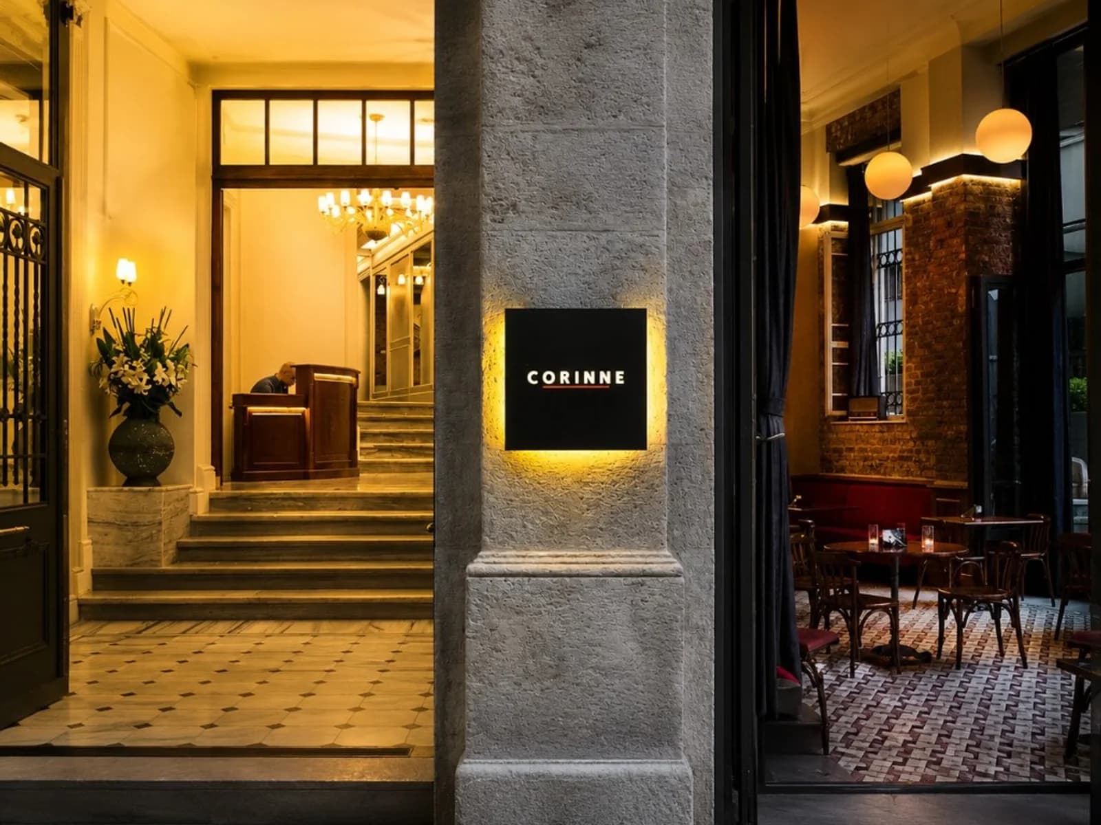 Corinne Hotel giriş ve lobi